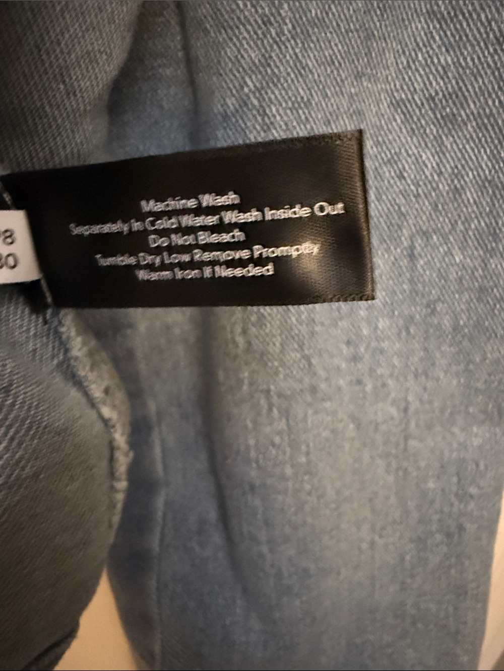Boston Proper Light Blue Denim Double-Breasted Jean Jacket with Lace Cuffs - Picture 8 of 13